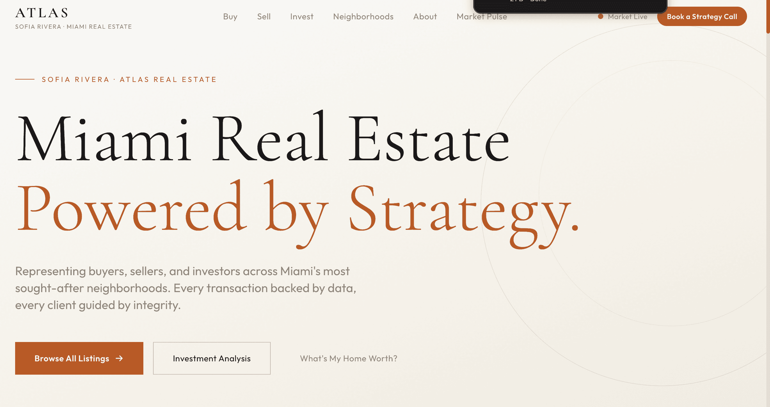 Real estate website example